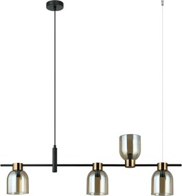 ITALUX PND-66892-4-BK-AMB SERVIO Többágú Függesztett Lámpa E14 IP20