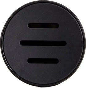 Torus szappantartó dombornyomással fekete 11x11x2,5 cm Homla