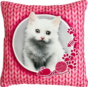 Macska Párna Cica Fehér Cica tökéletes ajándék