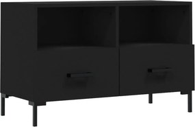 vidaXL fekete szerelt fa TV-szekrény 80 x 36 x 50 cm
