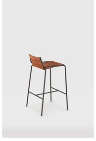 Terrakotta színű fém bárszék (ülésmagasság 65 cm) Emily – Marckeric