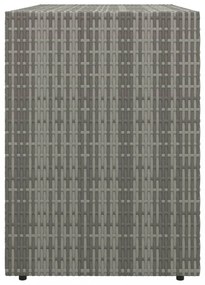 szürke polyrattan kerti tárolószekrény 100 x 55,5 x 80 cm