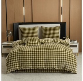 Mikroplüss ágyneműhuzat KELVIO zöld Ágyneműhuzat mérete: 2 db 70 x 90 cm | 200 x 220 cm