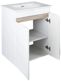 TMP VISION LONG 60 fali függesztett fürdőszobai bútor - SKY E-8099-60 porcelán mosdóval- 61 x 46 cm