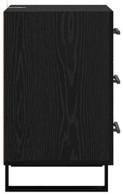 vidaXL Éjjeliszekrény fiókkal Fekete tölgy 40 x 40 x 66 cm Faanyag