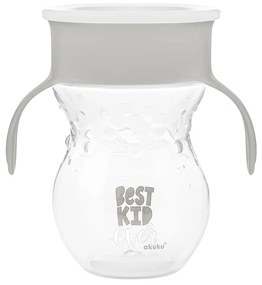 Gyermek bájos itató pohár Akuku 360° - 270 ml szürke