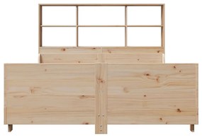 tömör fa könyvespolcos ágy matrac nélkül 140 x 190 cm
