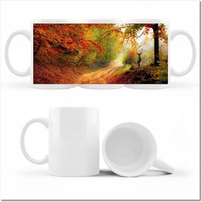 Szarvas mintás bögre az erdőben