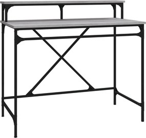 vidaXL szürke sonoma színű szerelt fa íróasztal 100 x 50 x 90 cm