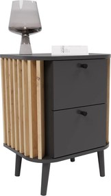 Pure 2 fiókos éjjeliszekrény kézműves tölgy/szürke