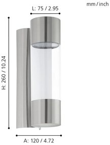 Eglo 96013 - LED Kültéri fali lámpa ROBLEDO 2xLED/3,7W