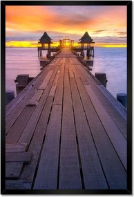 Poszterek keretben 40x60 Híd naplementekor