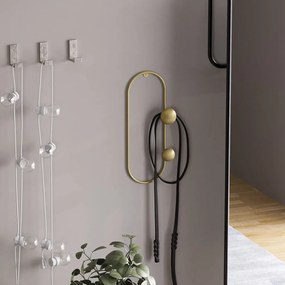 Aranyszínű fém fali fogas Dama – Kalune Design