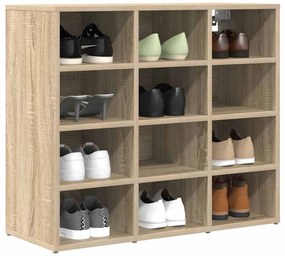 Cipősszekrény polcokkal sonoma tölgy 77.5 x 30 x 67 cm Faanyag