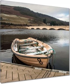 Vászonkép 90x90 Horgászcsónak
