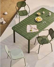 Acél kerti étkezőasztal 90x180 cm Brai – Kave Home