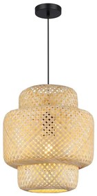 Csillár zsinóron HESTIA 1xE27/60W/230V átm. 30 cm bambusz