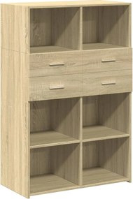 vidaXL sonoma tölgy színű szerelt fa magasszekrény 80 x 42,5 x 124 cm