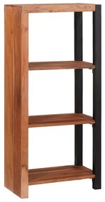 Könyvszekrény Barna, Fekete 50 x 30 x 110 cm Tömör Akácfa
