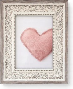 Képkeret 10x15 szív dekoratív ezüst álló lógó