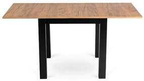 Bővíthető Étkezőasztal Kézműves Tölgy/Fekete Színben. MAX 80-160 cm