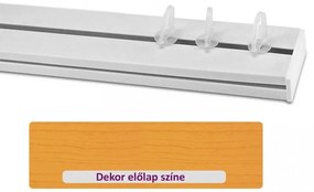 Cseresznye 45 mm-es előlapos egysoros műanyag mennyezeti sínes karnis 210 cm-es szett