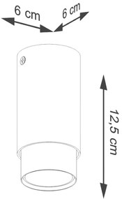 Fekete-aranyszínű mennyezeti lámpa Crown – Sollux