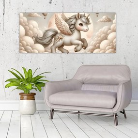 Kép - Egyszarvú a felhőkben (120x50 cm)