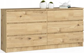 Komód K160 6DB Clp Tölgy Artisan Akd