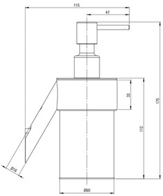 Deante Silia, szappanadagoló 250 ml, acél, DEA-ADI_F421