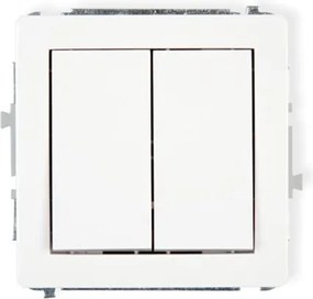 Dupla falsík alatti kapcsoló Karlik Deco fehér DWP-2