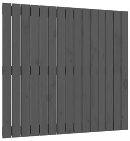 szürke tömör fenyőfa fali fejtámla 95,5 x 3 x 90 cm