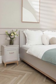 Windsor W-11 éjjeliszekrény, kasmír / természetes tölgy