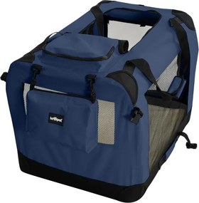 Leopet®  Szállítódoboz kutyáknak S 49,5 x 34,5 x 35 cm kék