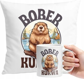 Bögre Szett Hód Párna Személyre Szabott Ajándék Szöveg