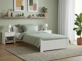 Ágy IKAROS 90 x 200 cm, fehér Matrac: Coco Maxi matrac 20 cm, Ágyrács: Lamellás ágyráccsal