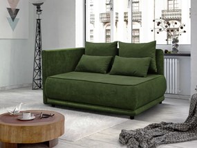 Kihúzható kanapé, zöld, balos, LIAMI