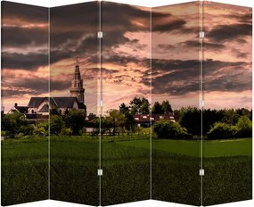 Paraván - Táj templommal (210x170 cm)