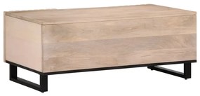 Fehér tömör mangófa dohányzóasztal 100 x 55 x 40 cm