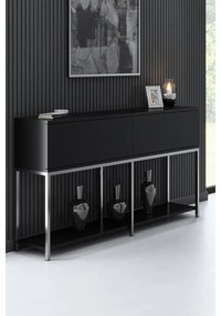 Konzolasztal Lord - Black, Silver