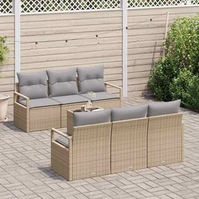 Kerti Kanapé Szett 7 pcs Barna és szürke 55 x 55 x 37 cm