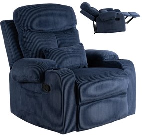 TV és Relaxfotel Sötétkék Kordbársony Szövettel. TORRES