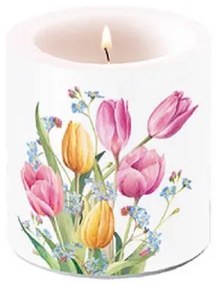 Tulips Bouquet átvilágítós gyertya 8x7,5cm