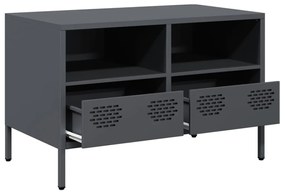 antracitszürke hidegen hengerelt acél TV-szekrény 68x39x43,5 cm