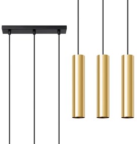 Sollux SL.1201 - Csillár zsinóron LAGOS 3xGU10/10W/230V arany