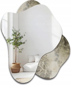 Spinel szabálytalan tükör öregített tükör silver 150X180 fali