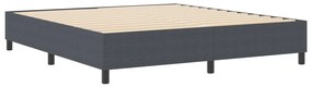 Boxspring Ágy Sötétszürke Szuper King Kordbársonyos Anyag