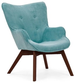 Türkiz kordbársony fotel Niko – Ropez