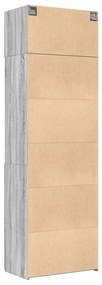 szürke sonoma színű szerelt fa tárolószekrény 70x42,5x225 cm