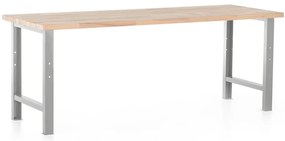 Műhelyasztal Basic, 220 x 80 cm, szürke - ral 7038